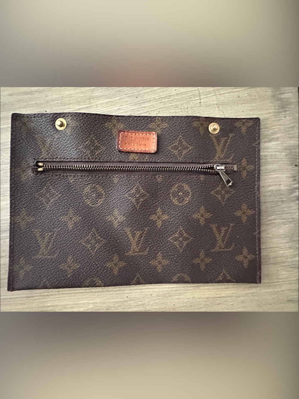 Louis Vuitton Monogram Canvas Zip Pouch in Brown